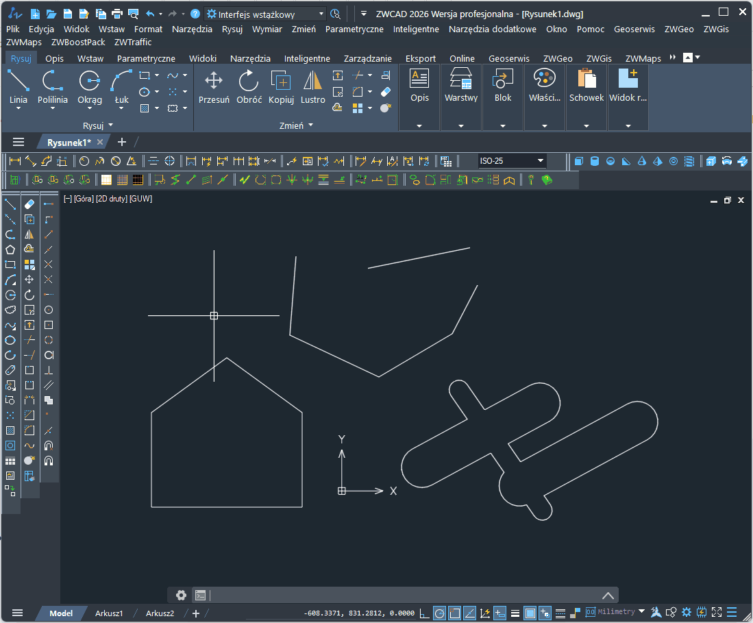 Obliczanie powierzchni w ZWCAD