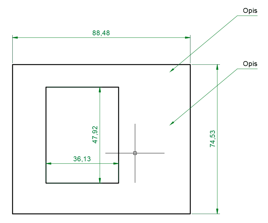 Przerywanie wymiarów i odnośników w programie CAD